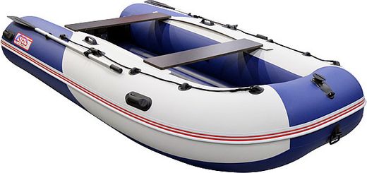 Надувная лодка ПВХ, STELS 375 Аеро НДНД, синий/белый