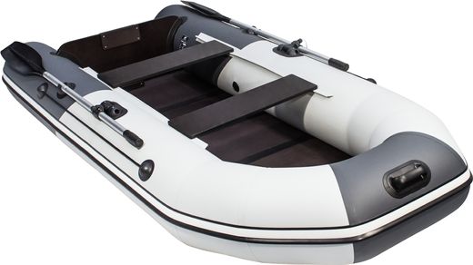 Надувная лодка ПВХ, Таймень NX 2850 слань-книжка киль Комби светло-серый/графит