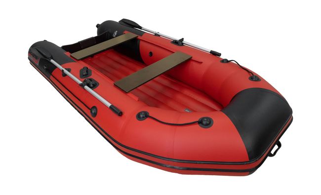Надувная лодка ПВХ, Таймень NX 3200 НДНД, красный/черный