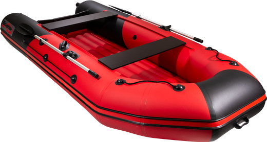 Надувная лодка ПВХ, Таймень NX 3400 НДНД PRO, красный/черный