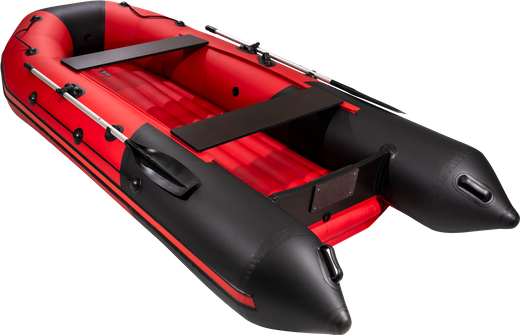 Надувная лодка ПВХ, Таймень NX 3400 НДНД PRO, красный/черный