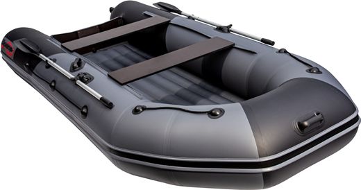 Надувная лодка ПВХ, Таймень NX 3600 НДНД PRO, бронь, графит/черный