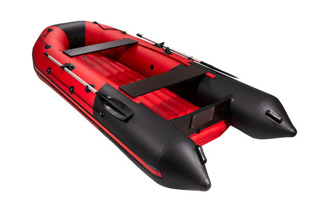 Надувная лодка ПВХ, Таймень NX 3600 НДНД PRO, красный/черный