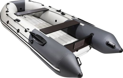Надувная лодка ПВХ, Таймень NX 3800 НДНД PRO, бронь, светло-серый/графит