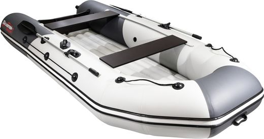 Надувная лодка ПВХ, Таймень NX 3800 НДНД PRO, бронь, светло-серый/графит