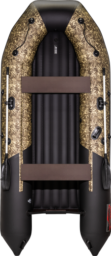 Надувная лодка ПВХ, Таймень NX 3800 НДНД PRO, камуфляж камыш/черный
