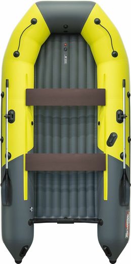 Надувная лодка ПВХ, Таймень NX 3800 НДНД PRO MAX, желтый/графит