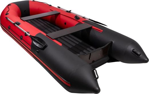 Надувная лодка ПВХ, Таймень NX 4000 НДНД PRO, красный/черный