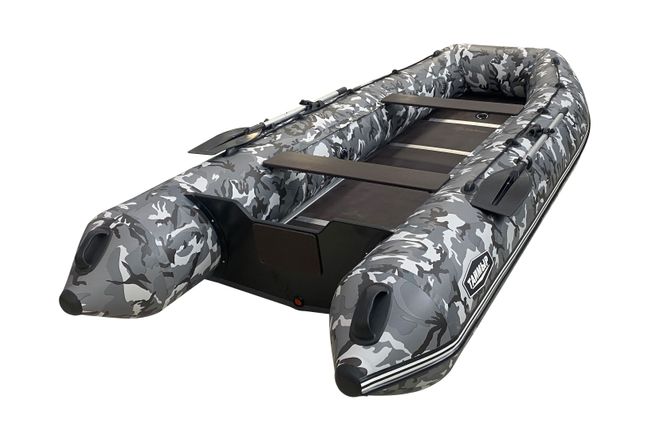 Надувная лодка ПВХ Таймыр 340 Lux, камуфляж серый, SibRiver