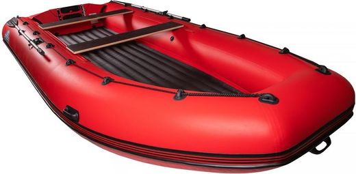 Надувная лодка ПВХ, Выдра 380 JET, фартук носовой, серый