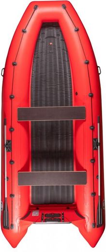 Надувная лодка ПВХ, Выдра 380 JET, фартук носовой, серый