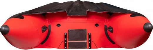 Надувная лодка ПВХ, Выдра 380 JET, фартук носовой, серый