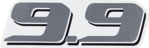 Наклейка капота Suzuki DF9.9A (9.9), задняя, белый с 21 г.
