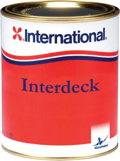 Нескользящая краска для палубы Interdeck, голубая, 0,75 л