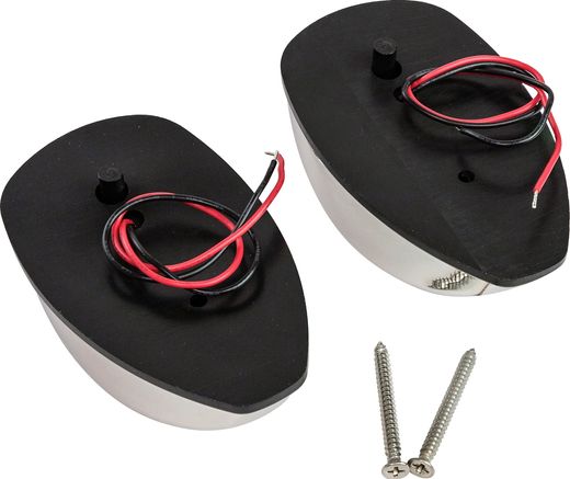 Огни ходовые светодиодные, комплект, нержавеющий корпус, 10-30 В