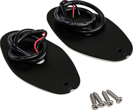 Огни ходовые светодиодные, комплект, нержавеющий корпус, 12 В