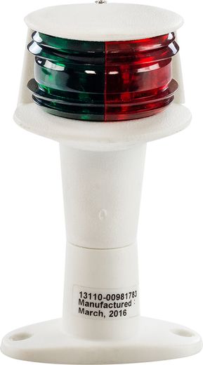 Огонь ходовой комбинированый (красный, зеленый) на стойке 100 мм, белый