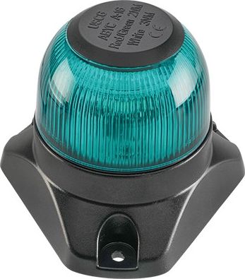 Огонь ходовой, свет зелёный, 10-30 В, SeaFlo