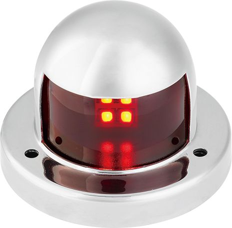 Огонь ходовой светодиодный, нержавеющий корпус, красный 12 В, SeaFlo