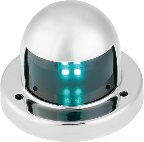 Огонь ходовой светодиодный, нержавеющий корпус, зеленый 12 В, SeaFlo