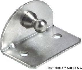 Основание для крепления газовых амортзаторов, 30x50x30мм, угловое, Osculati