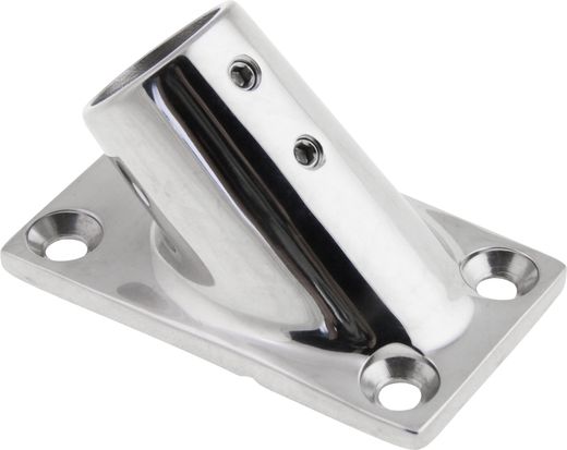 Основание стойки леера (22,2 мм), 45 град, прямоугольное, Marine Rocket