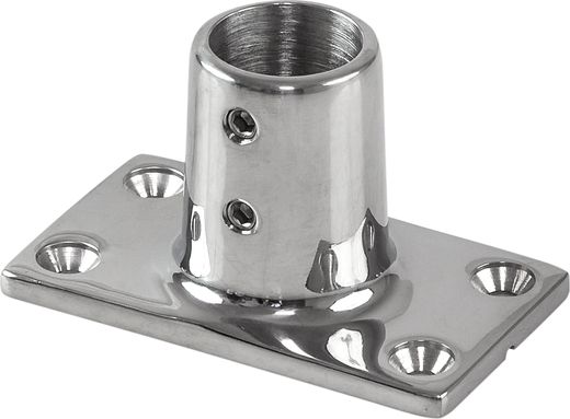 Основание стойки леера (25,4 мм), 90 град, прямоугольное, Marine Rocket