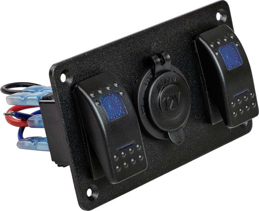 Панель бортового питания 2 переключателя, розетка питания