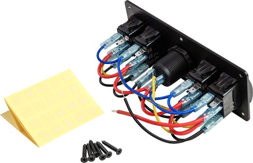 Панель бортового питания 4 переключателя, розетка питания