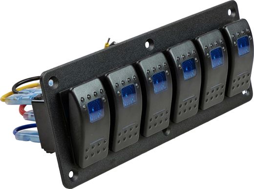 Панель бортового питания 6 переключателей