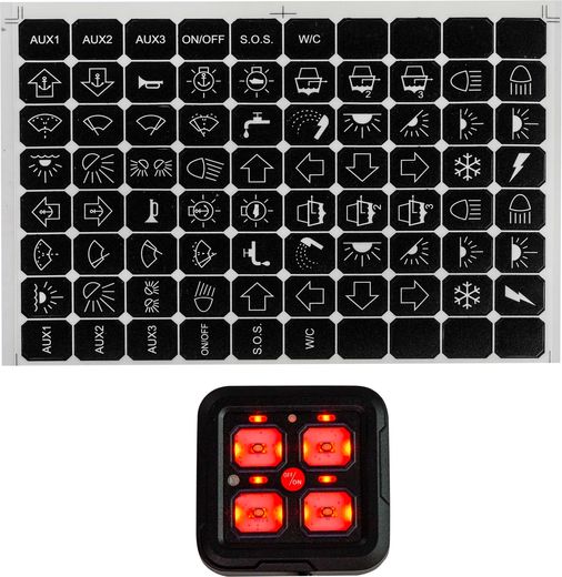 Панель управления (2 ряда, 4 кнопоки, RGB), Marine Rocket