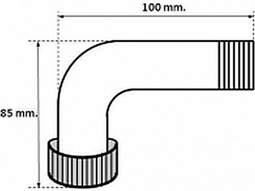 Патрубок заливной горловины бака для подключения топливного шланга д. 38 мм