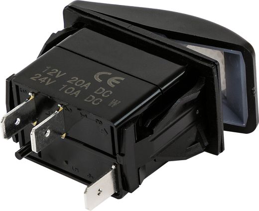 Переключатель двухпозиционный ON-OFF 12В/20А 3р с подсветкой