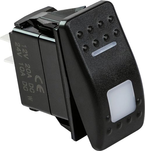 Переключатель двухпозиционный ON-OFF 12В/20А 3р с подсветкой