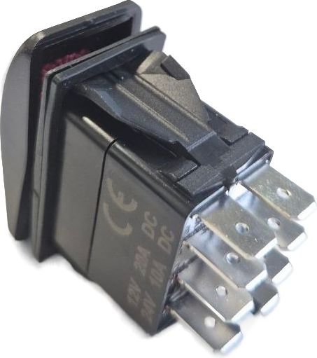 Переключатель трехпозиционный ON-ON-ON 12 В/20А 8Р