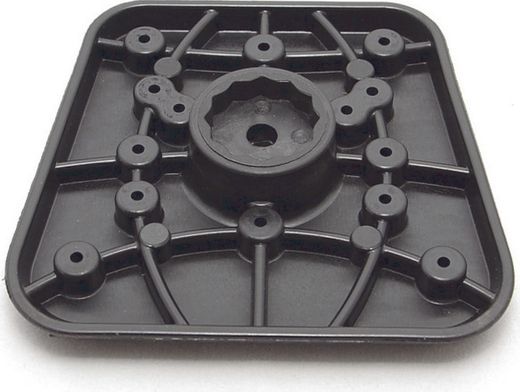 Площадка 100х100 мм для установки эхолота поворотная, черная, Borika