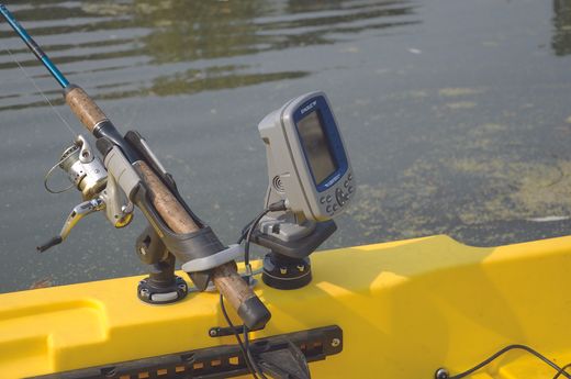 Площадка 100х100 мм для установки эхолота поворотная, черная, Borika