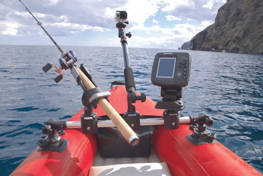 Площадка 100х100 мм для установки эхолота поворотная, черная, Borika