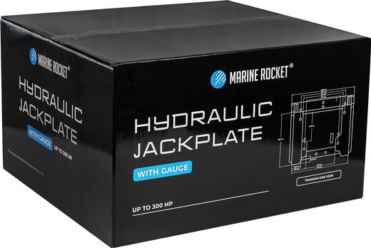 Подъёмник мотора гидравлический черный 50-300 л.с. с указателем, Marine Rocket