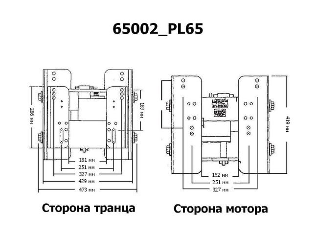 Подъёмник мотора гидравлический 50-300 л.с. вертикальный (Power-Lift), CMC