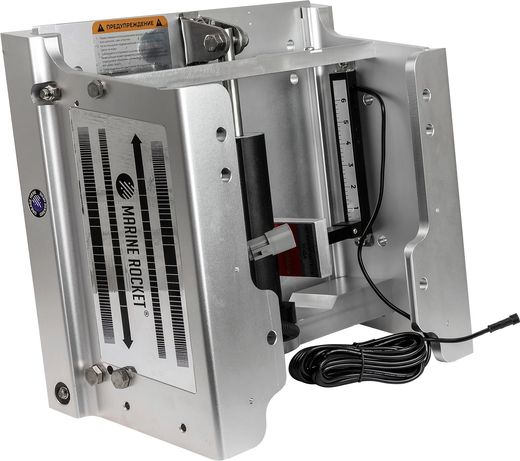 Подъёмник мотора гидравлический серебристый 50-300 л.с. с указателем, Marine Rocket