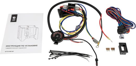Подъёмник мотора гидравлический серебристый 50-300 л.с. с указателем, Marine Rocket