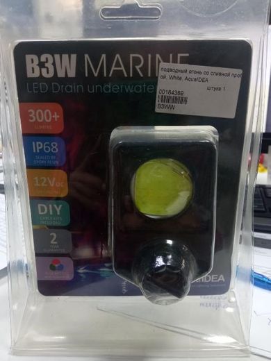 Подводный огонь со сливной пробкой, White, AquaIDEA, уценен