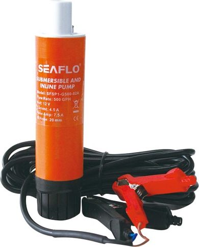 Погружной насос с крокодилами SeaFlo, 31.5л/мин, 4.5А, 12 В