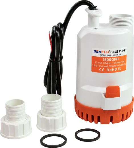 Помпа осушительная 12 В 1500GPH (5677 л/ч), SeaFlo