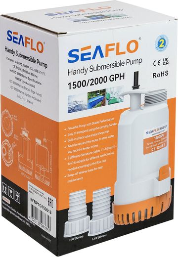 Помпа осушительная 12 В 1500GPH (5677 л/ч), SeaFlo