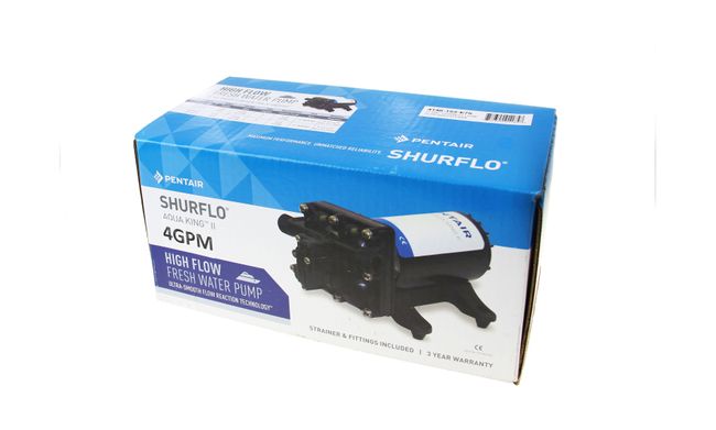 Помпа водоподающая мембранная Shurflo AquaKing II Premium, 12 В, 15.2 л/мин, 55 PSI (3.8 бар)