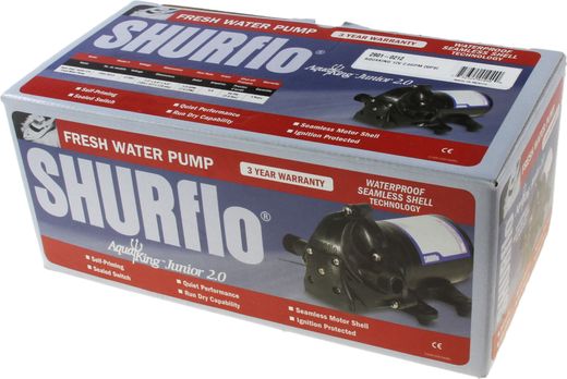 Помпа водоподающая мембранная Shurflo AquaKing Junior, 12 В, 7.6 л/мин, 20 PSI (1.4 бар)