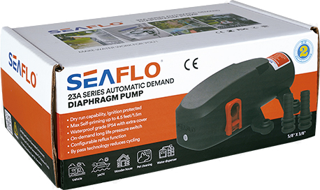 Помпа водоподающая SeaFlo, 12в, 3.8л/мин, 2.8 бар, 3.8 А