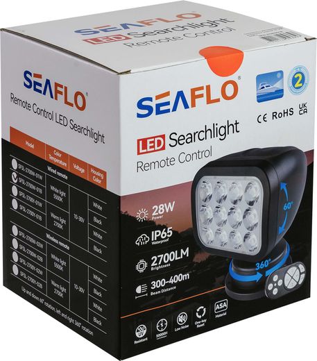 Прожектор с дистанционным управлением черный 10-30В, SeaFlo